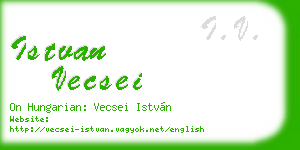 istvan vecsei business card